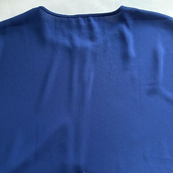 Wilfred‎ Aritzia Women’s L / XL Rebais Deep Blue Blouse Oversized Split Sleeves - Picture 8 of 13